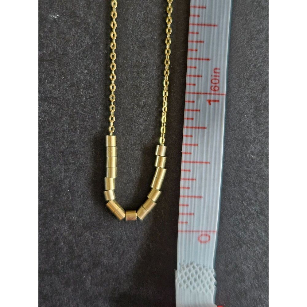 14K Yellow Gold Filled Necklace with Tubes 23" - Picture 7 of 9